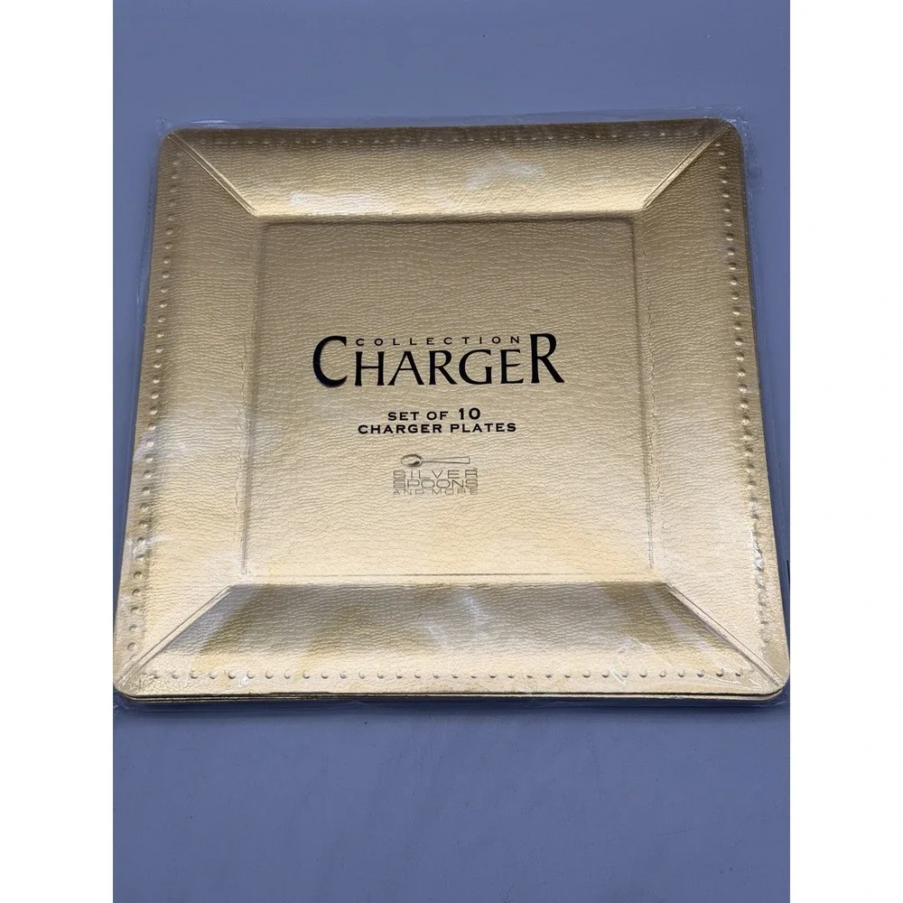 Gold Square Charger Plates 13